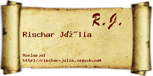 Rischar Júlia névjegykártya